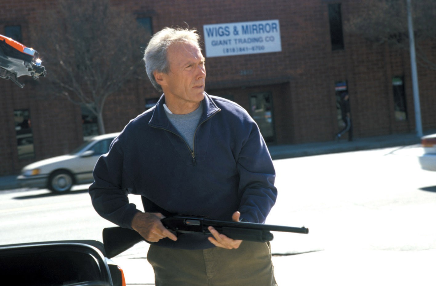 Clint Eastwood as Terry McCaleb, an aging FBI profiler brought out of retirement in the hunt for a killer again in Blood Work (2002)