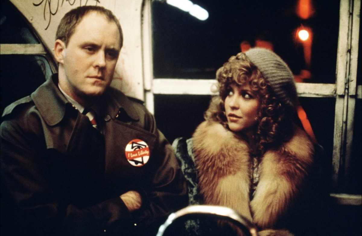 John Lithgow as the hired killer Burke and Nancy Allen as the prostitute Sally Bedina in Blow Out (1981)