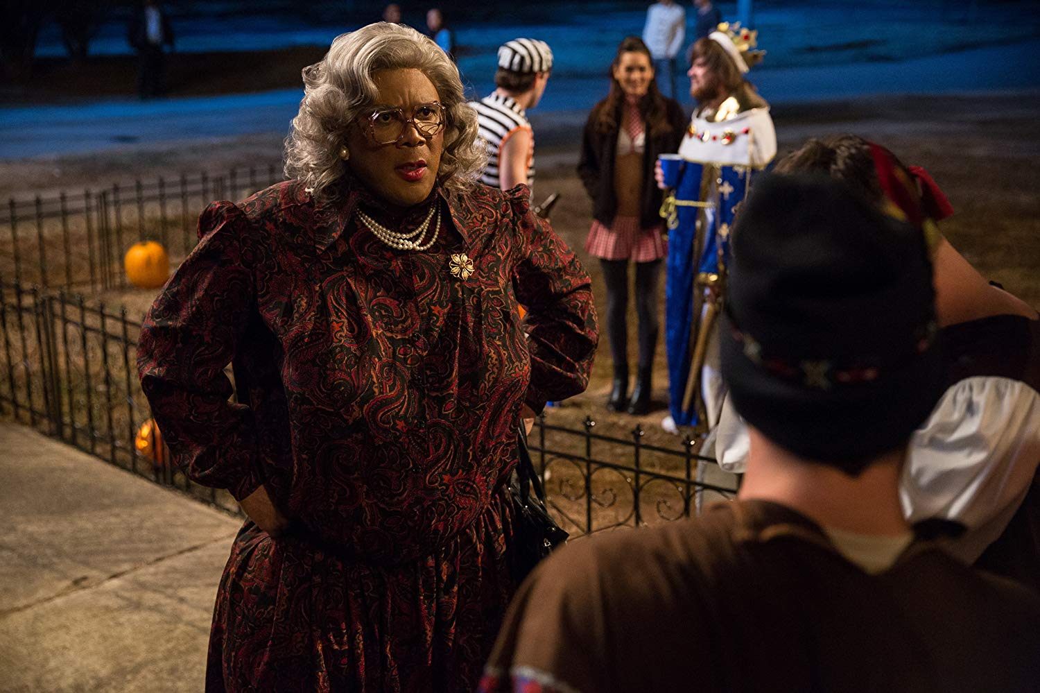 Tyler Perry as Madea arrives at the fraternity party in Boo! A Madea Halloween (2016)