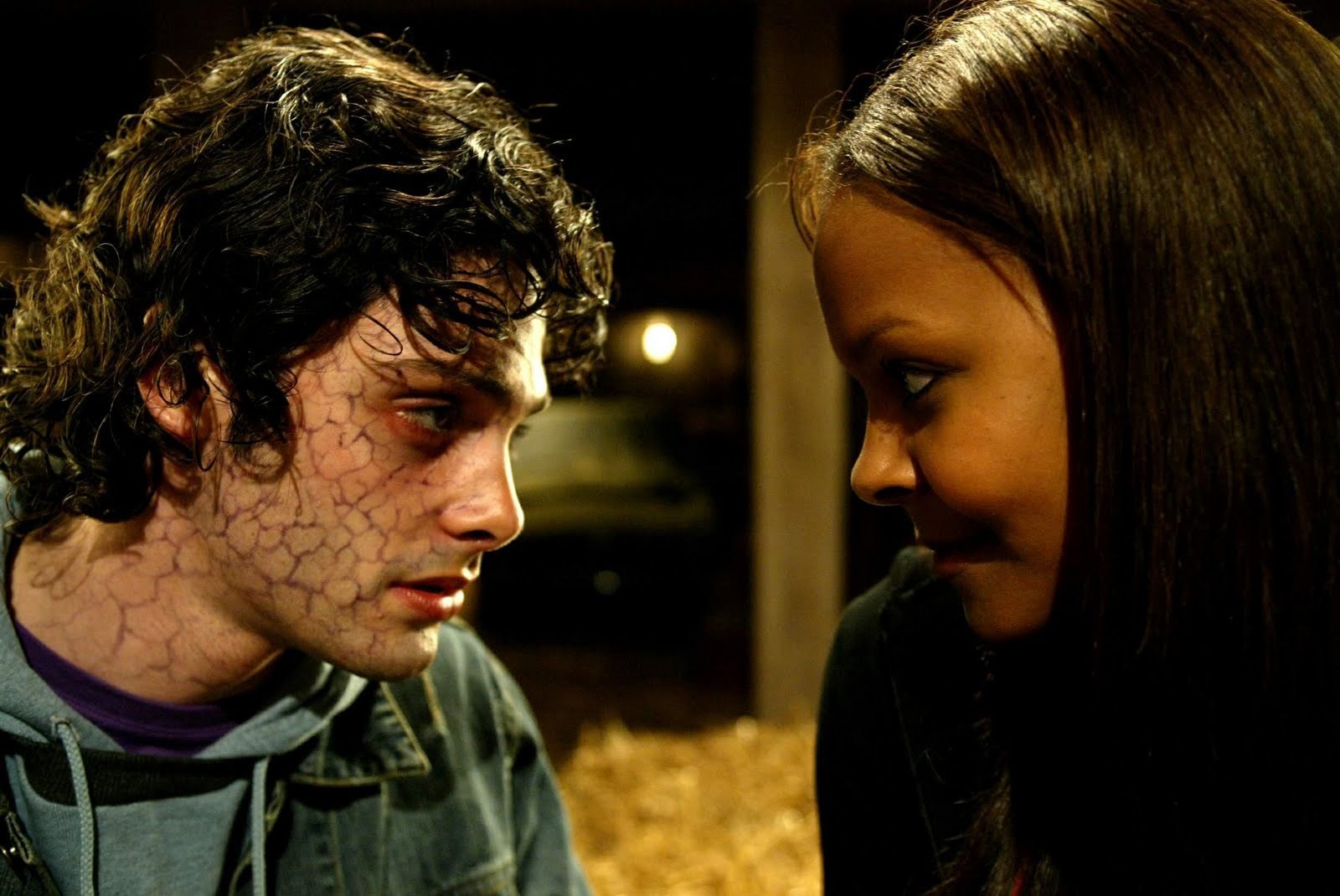 A zombified David Leon and his love interest Samantha Mumba in Boy Eats Girl (2005)