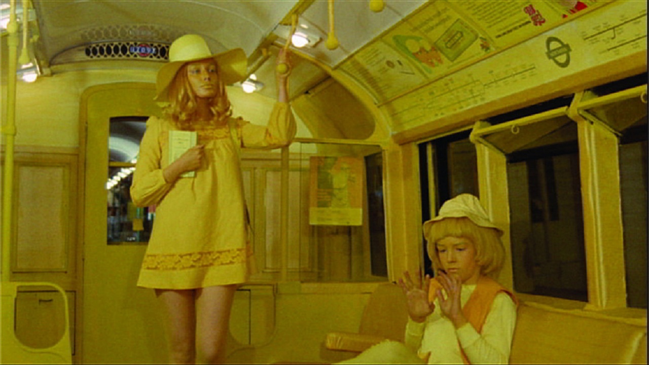 Mark Dightam turns yellow on the London subway in The Boy Who Turned Yellow (1972) 