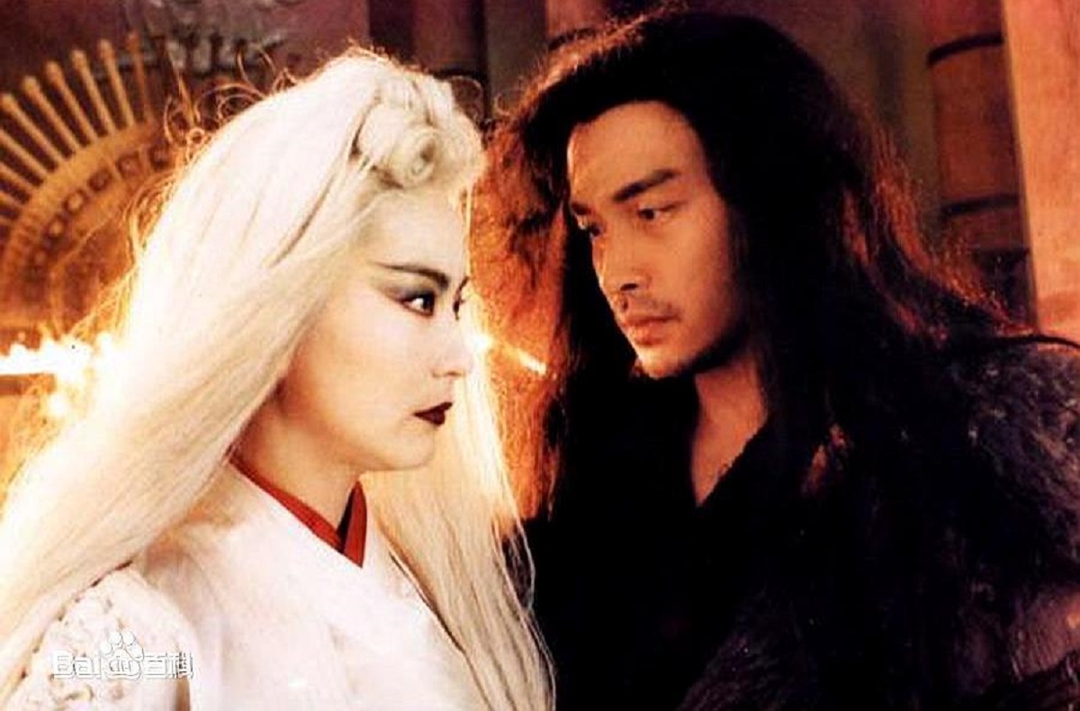 Brigitte Lin and Leslie Cheung in The Bride with White Hair 2 (1993)