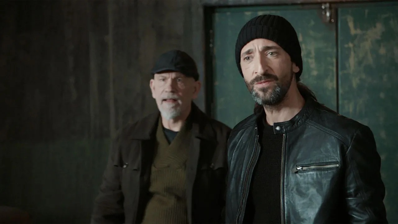 John Malkovich and Adrien Brody in Bullet Head (2017)