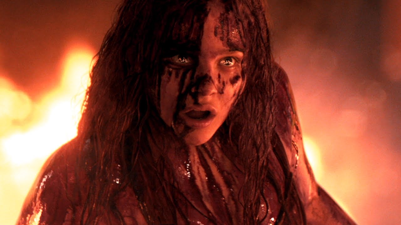 A bloodied Chloë Grace Moretz at the prom climax in Carrie (2013)