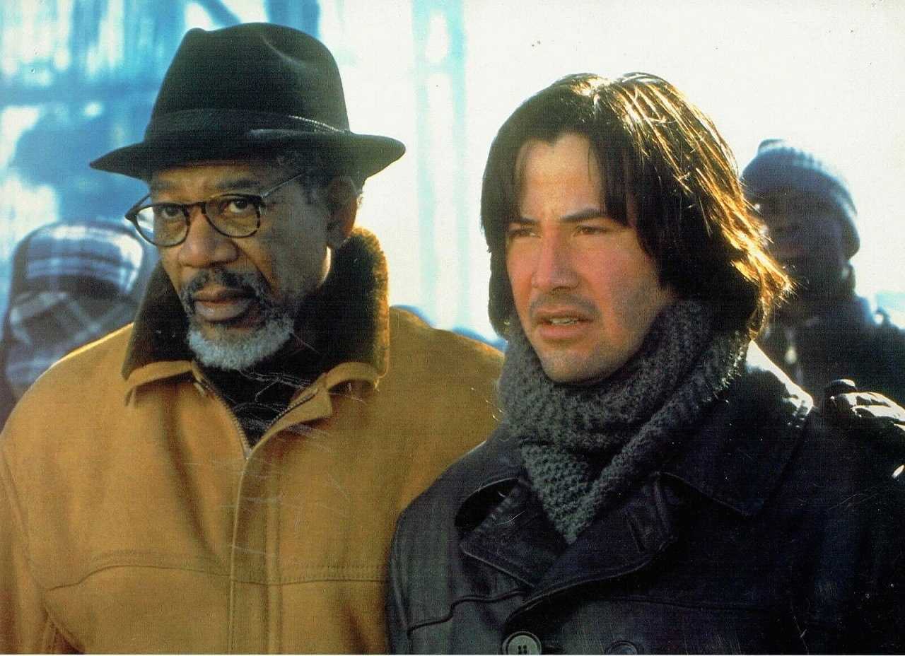 Morgan Freeman and Keanu Reeves in Chain Reaction (1996