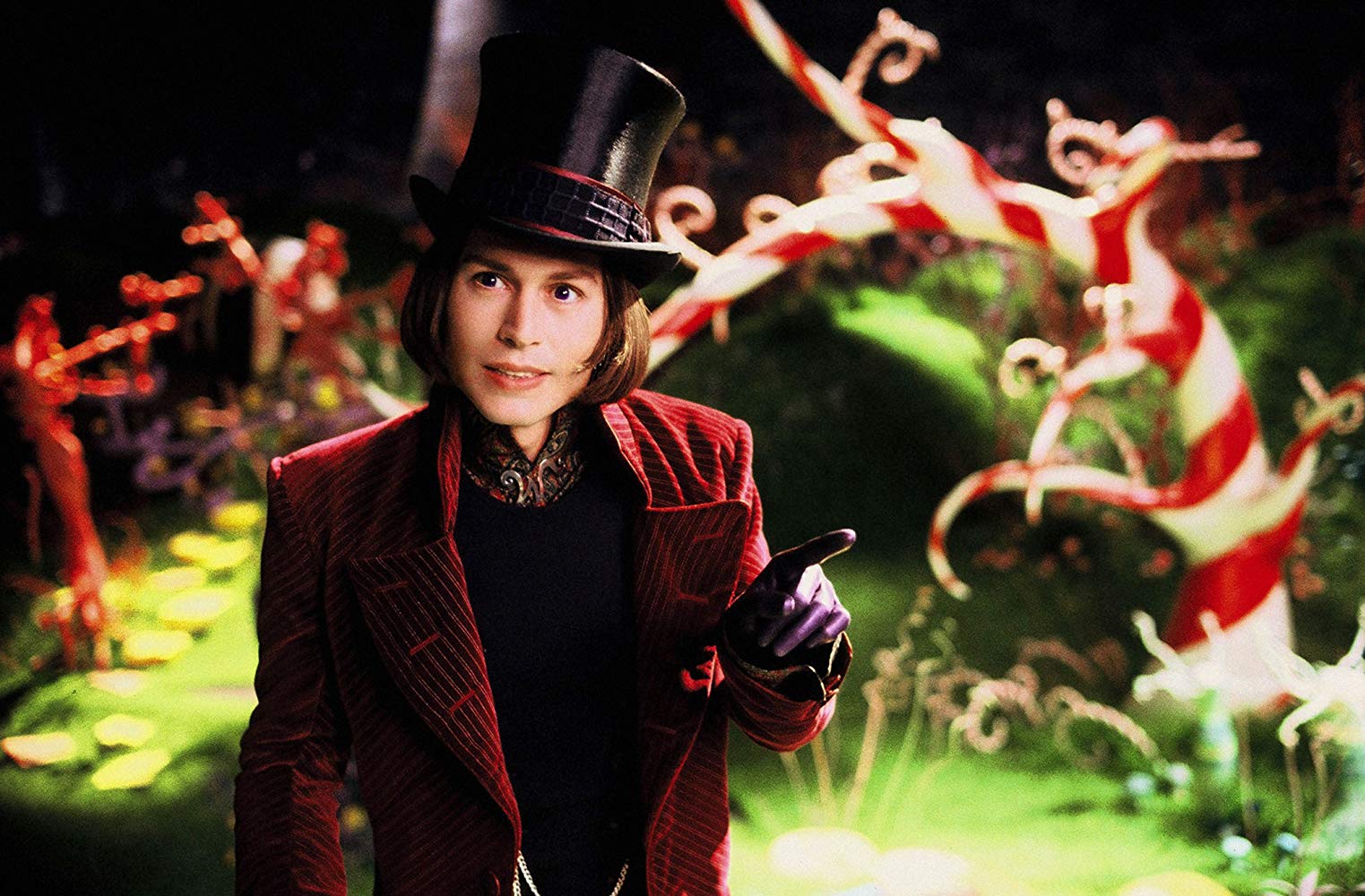 Johnny Depp as Willy Wonka in Charlie and the Chocolate Factory (2005)