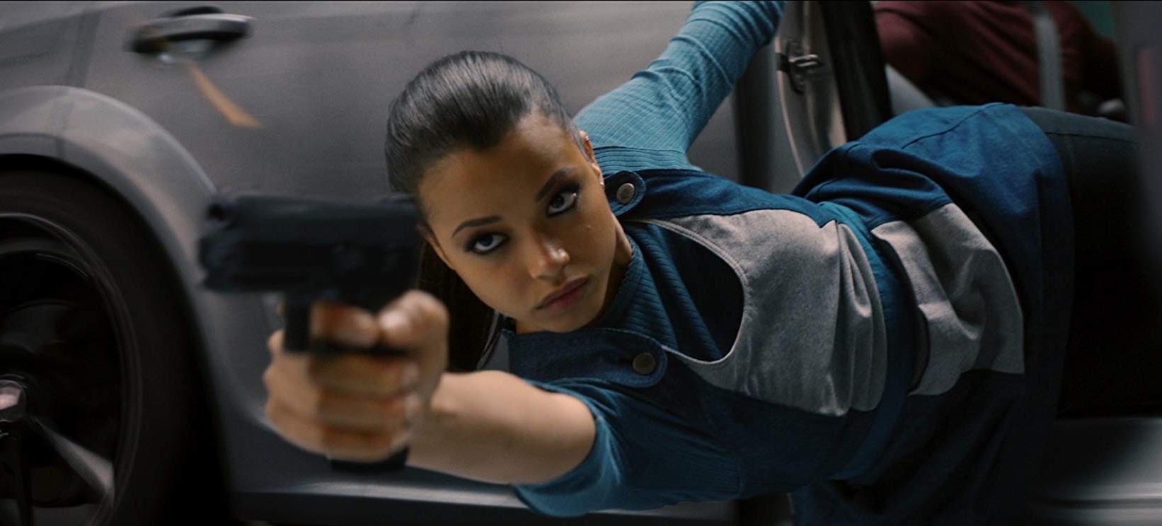 A kick-ass Ella Balinska in action in Charlies Angels (2019)