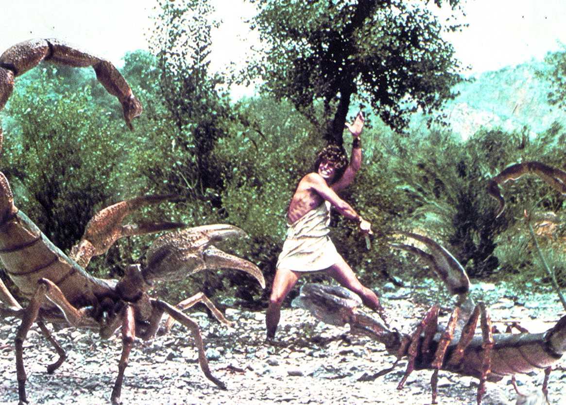 Perseus (Harry Hamlin) against the giant scorpions in Clash of the Titans (1981)