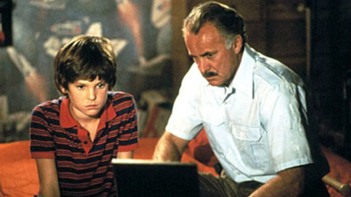 Henry Thomas and Dabney Coleman as his father in Cloak and Dagger (1984)