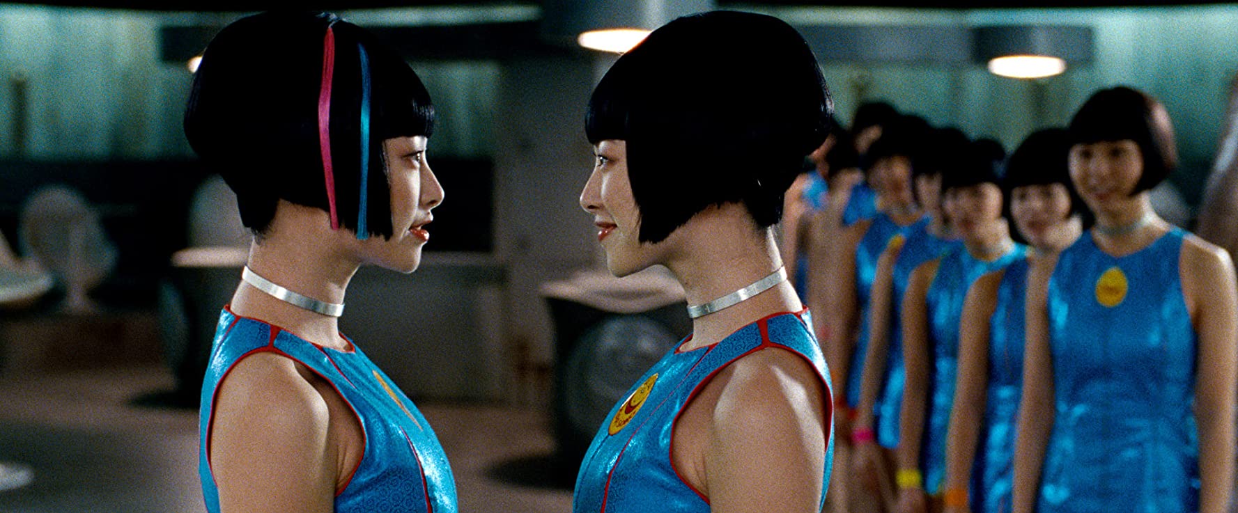 Doona Bae and Zhou Xun as fabricants in Neo-Seoul of 2441 in Cloud Atlas (2012)