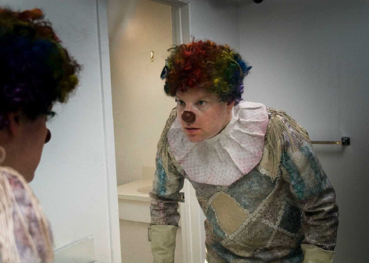 Andy Powers possessed by a clown suit in Clown (2014)