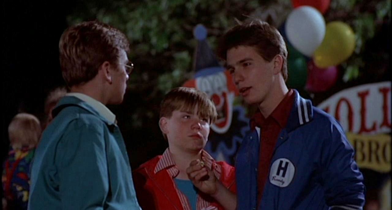 Three brothers - Brian McHugh, Nathan Forrest Winters and a young Sam Rockwell - go to the circus in Clownhouse (1989)