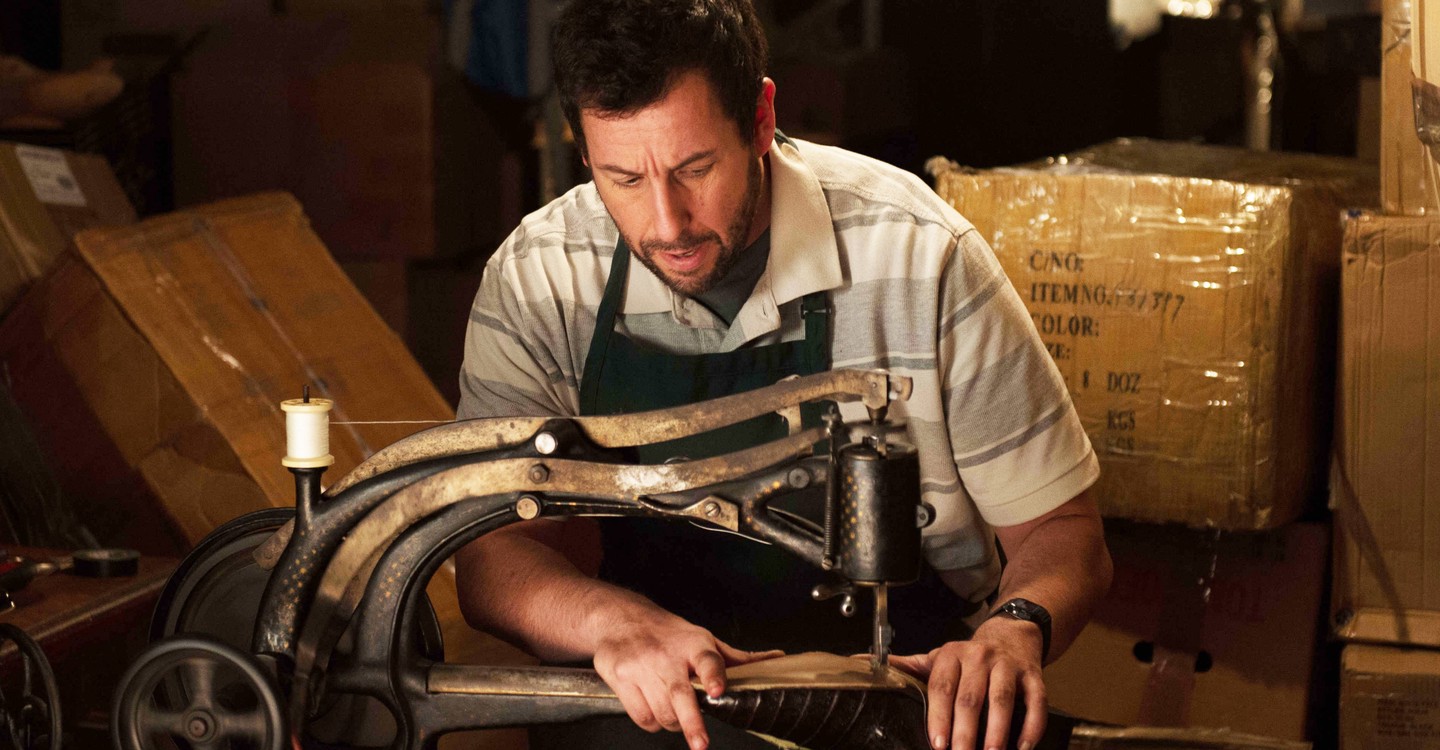 Max Simkin (Adam Sandler) at work as The Cobbler (2014)