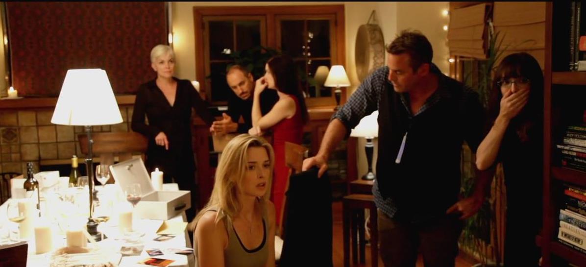 Elizabeth Gracen, Alex Manugian, Lauren Maher, Emily Foxler, Nicholas Brendon and Lorene Scafaria in Coherence (2013)