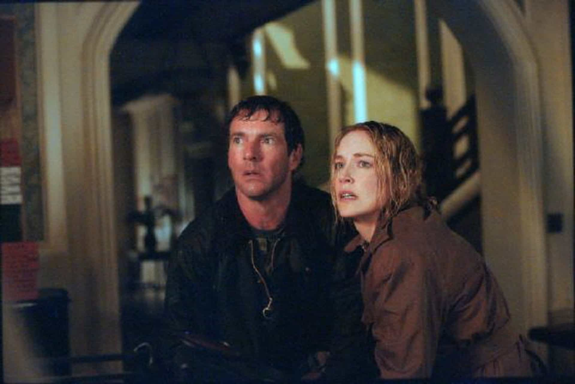 Husband and wife Dennis Quaid and Sharon Stone in Cold Creek Manor (2003)