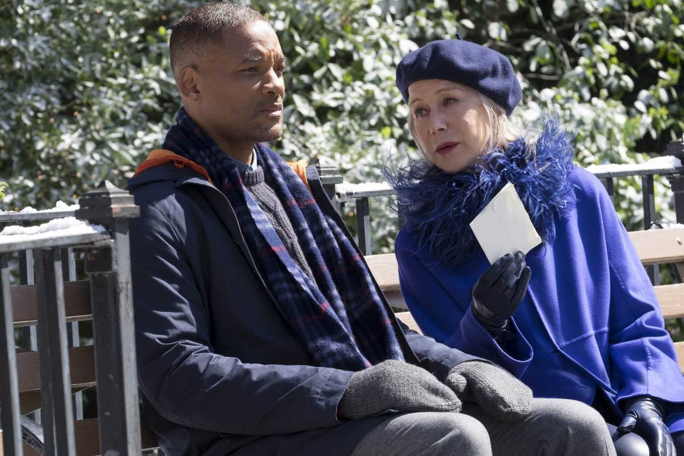 Will Smith with Helen Mirren as Brigitte in Collateral Beauty (2016)