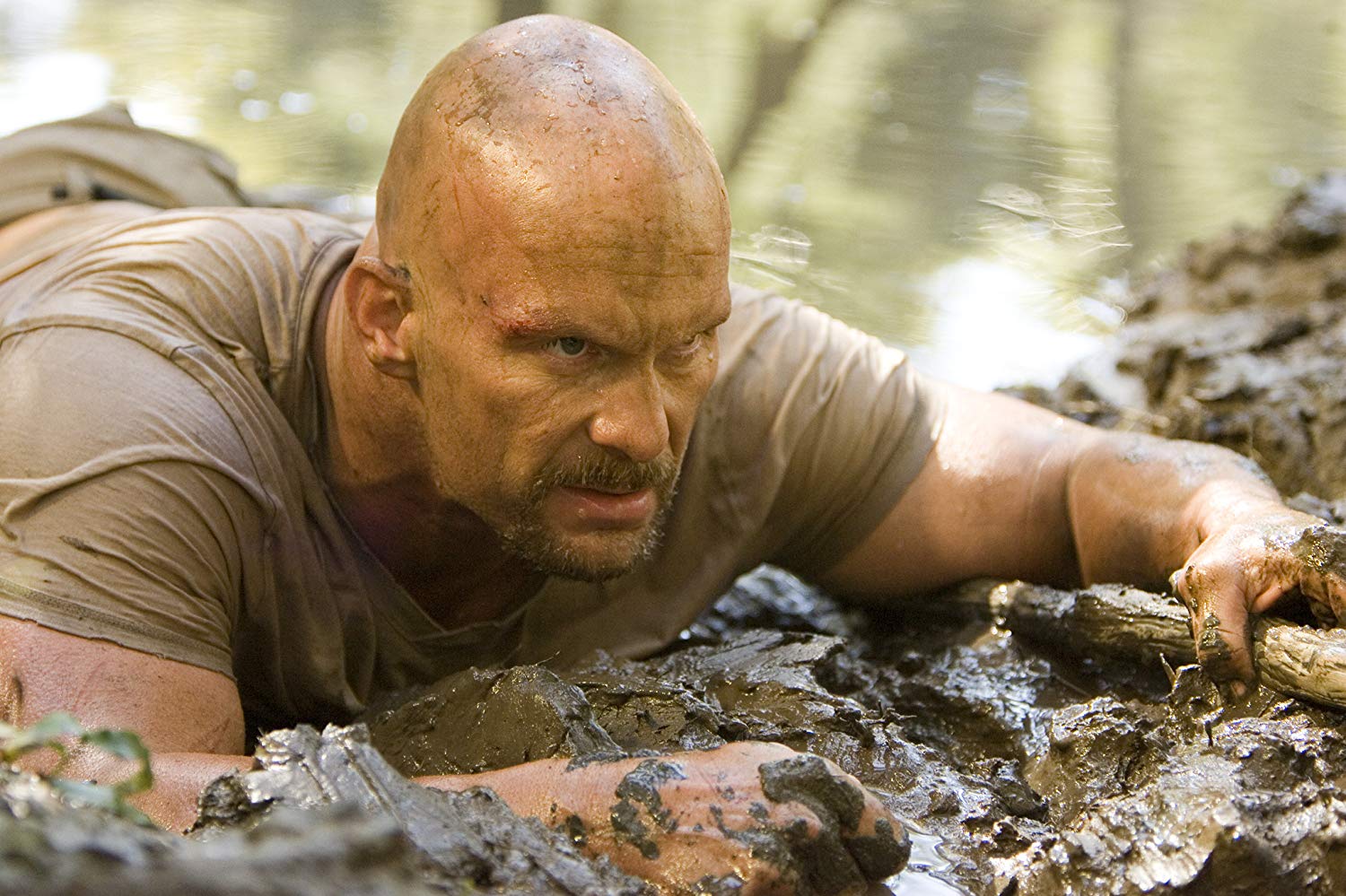 Steve Austin - an action hero with zero charisma - in The Condemned (2007)