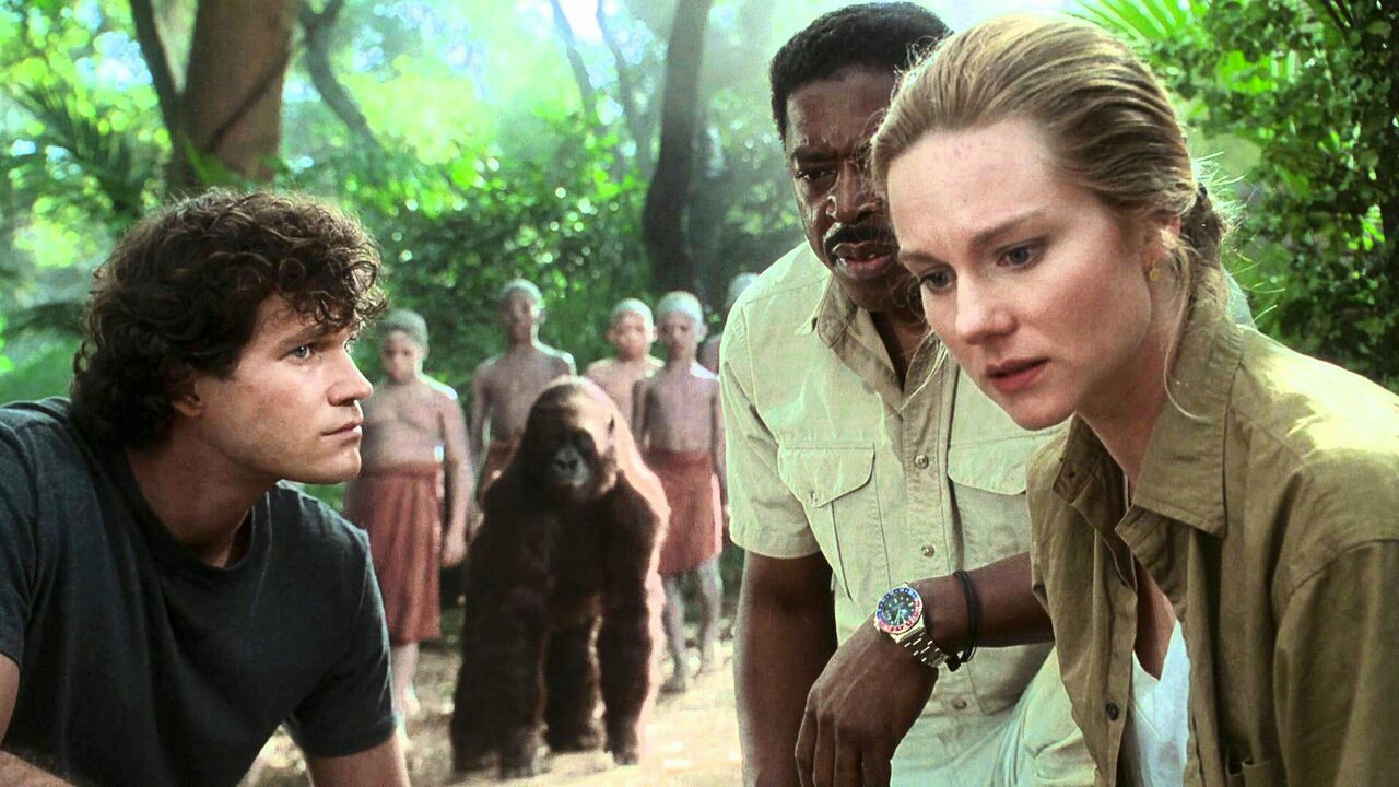 Dylan Walsh, Ernie Hudson and Laura Linney in Congo (1995)