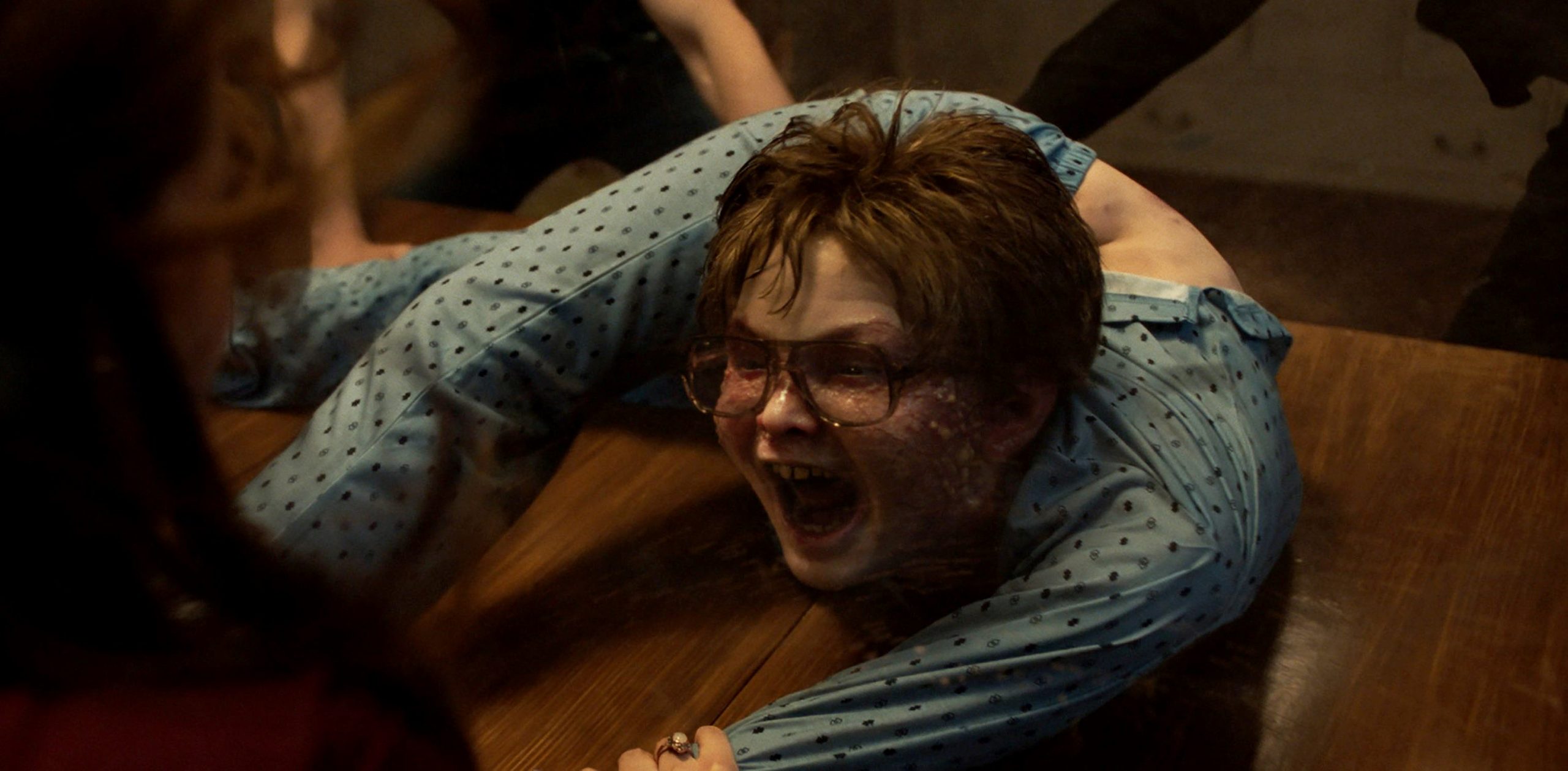 The possessed David Glatzel (Julian Hilliard) in The Conjuring: The Devil Made Me Do It (2021)