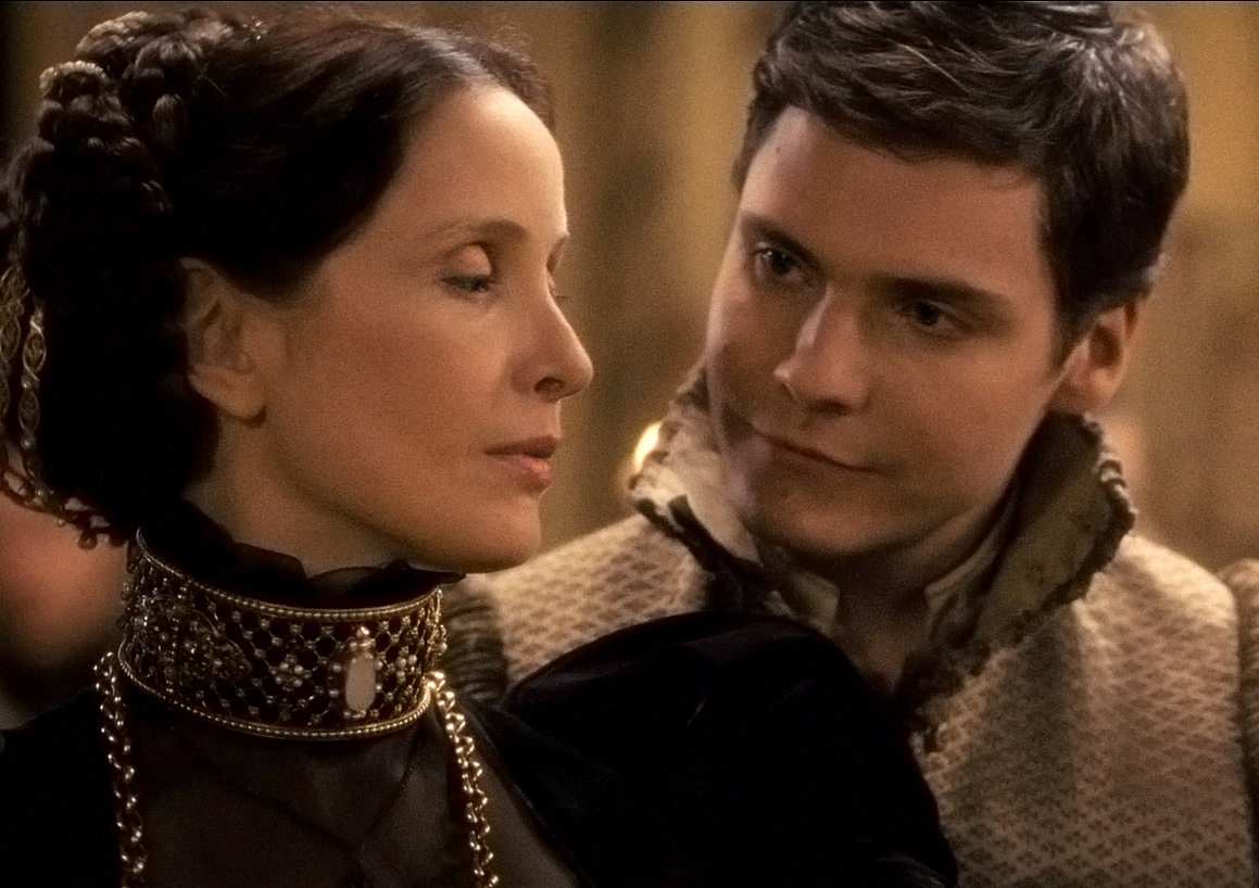 Julie Delpy as Countess Bathory and Daniel Brühl as Istvan in The Countess (2009)