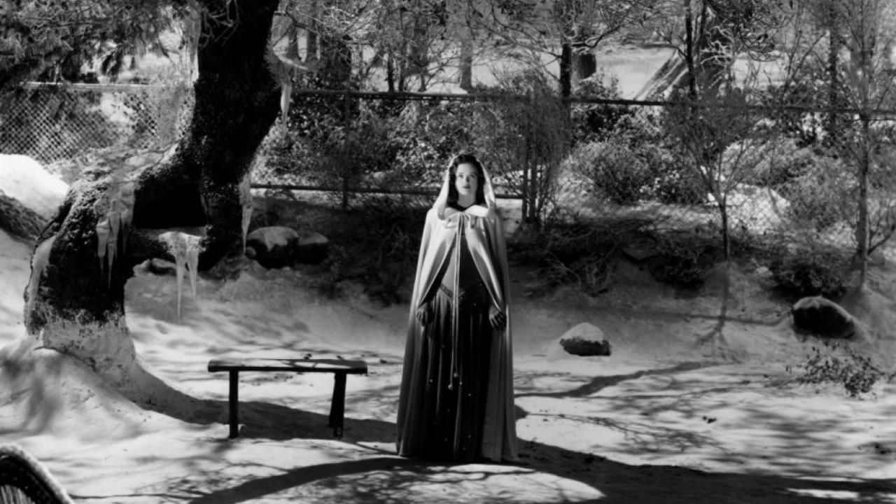 The ghost of Irena (Simone Simon) in The Curse of the Cat People (1944)