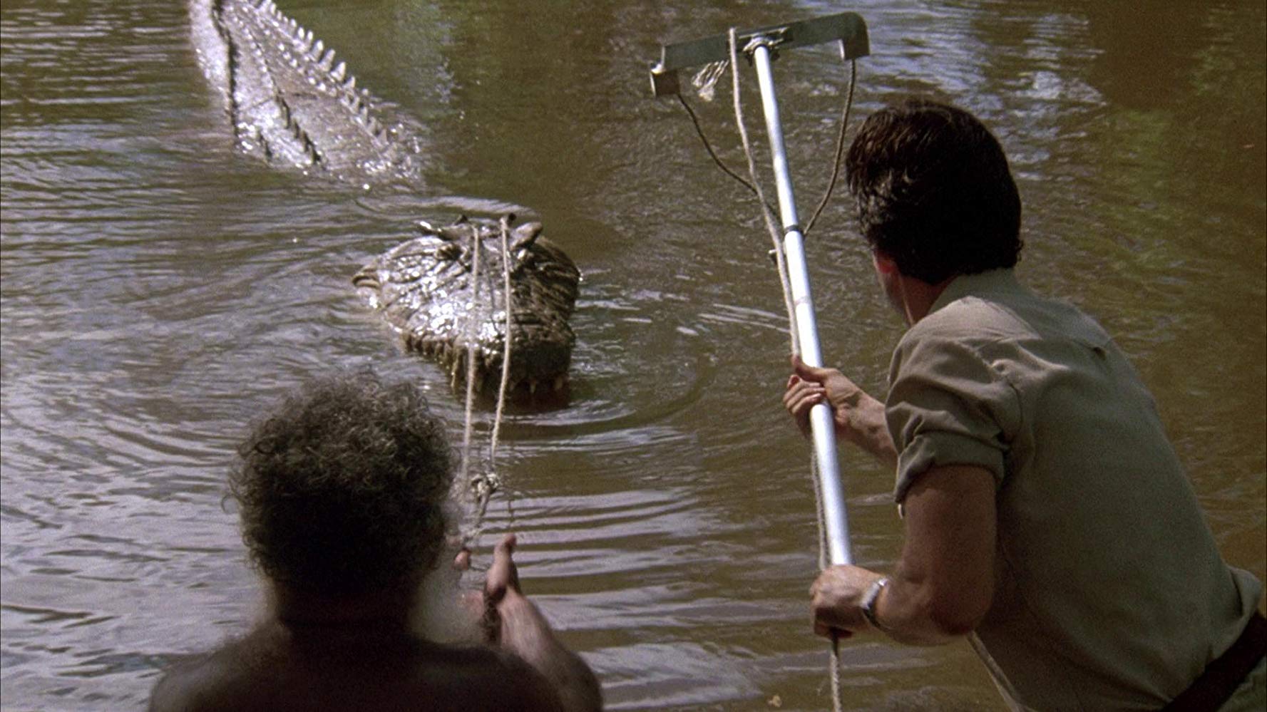 The attempts to capture the crocodile in Dark Age (1987)