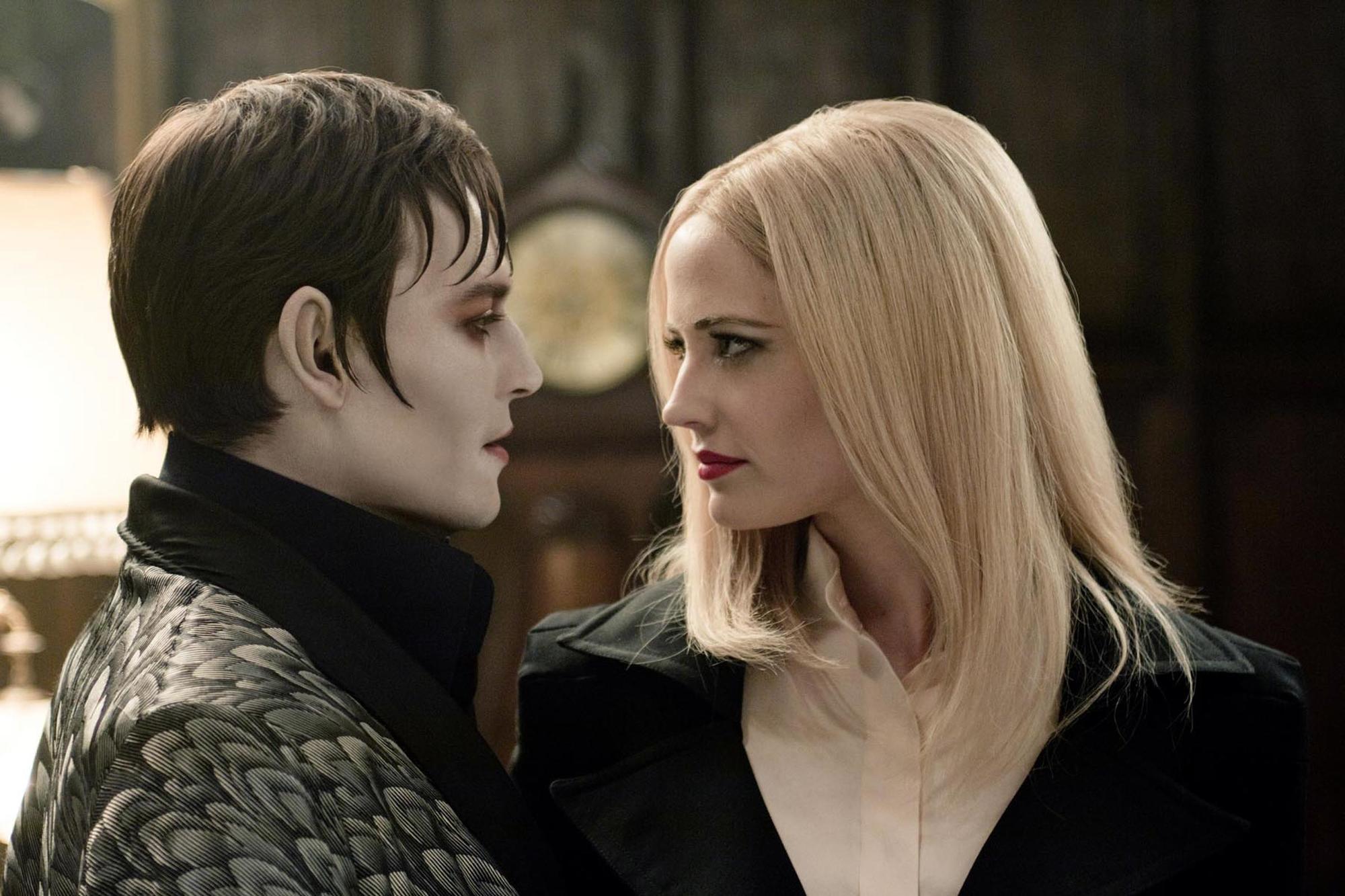 Barnabas Collins (Johnny Depp) and Angelique (Eva Green) in Dark Shadows (2012)