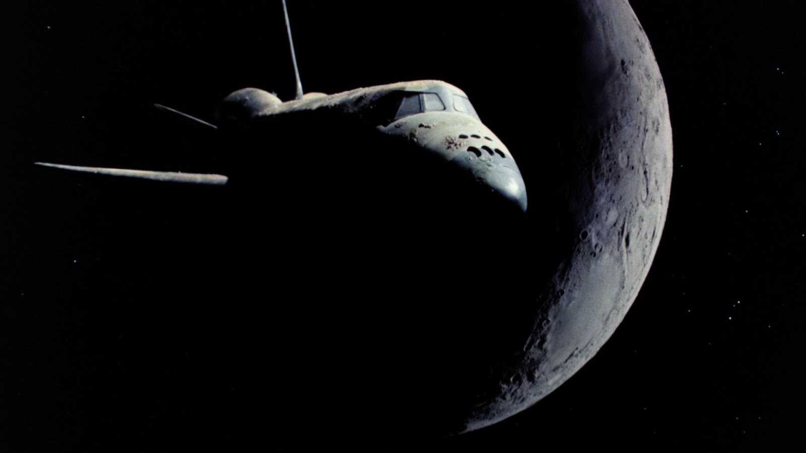 The space shuttle Discovery 8 mysteriously reappeared in lunar orbit in The Dark Side of the Moon (1990)