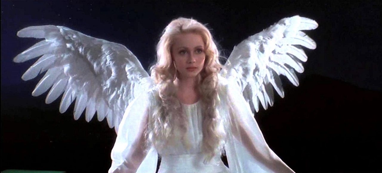 Emmanuelle Beart as the angel in Date with an Angel (1987)