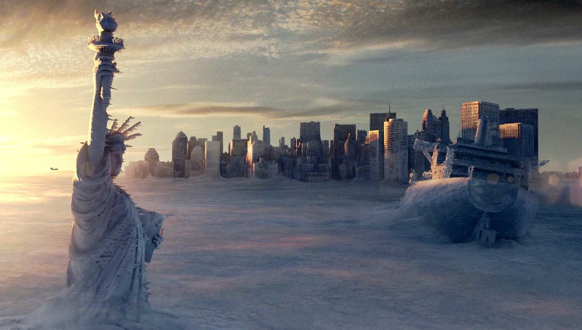 New York City in the midst of a new Ice Age in The Day After Tomorrow (2004)