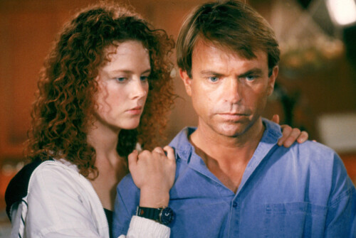 A 22 year-old Nicole Kidman (in her film debut) and husband Sam Neill in Dead Calm (1989)