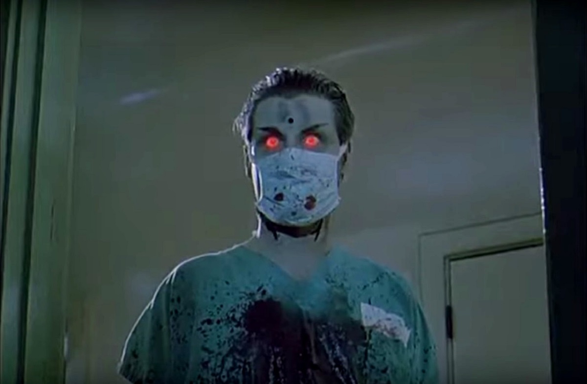 The resurrected Dr Meyers (Steffen Gregory Foster) in The Dead Pit (1989)