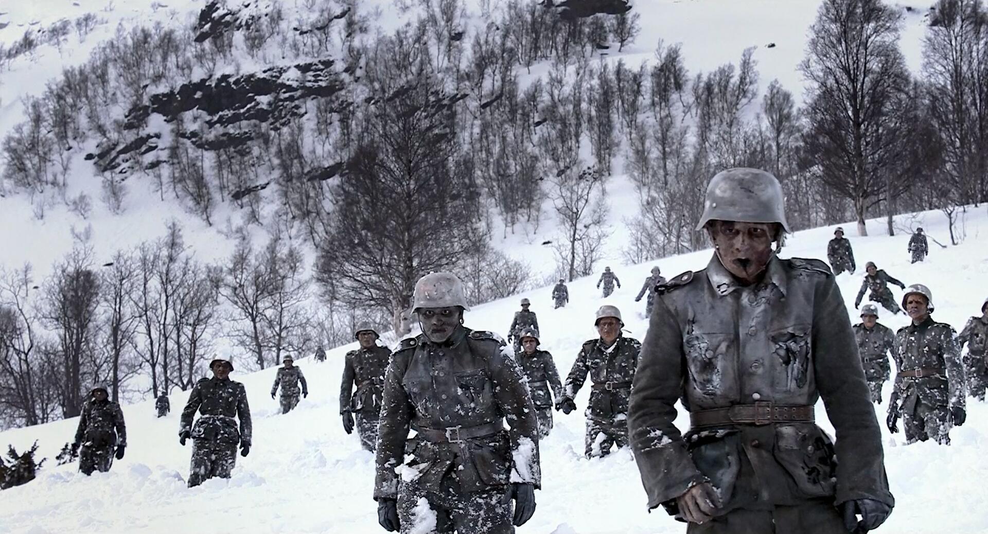 Zombie stormtroopers on the march in Dead Snow (2009)