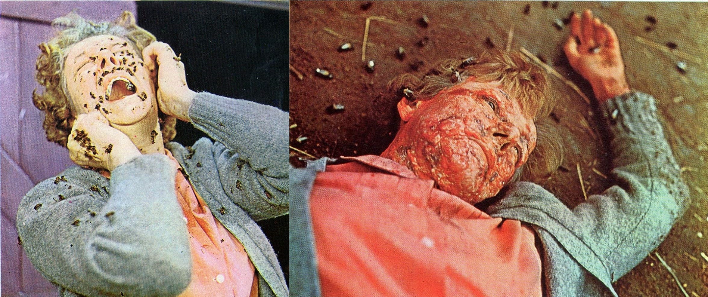 Catherine Finn under attack by The Deadly Bees (1967) 