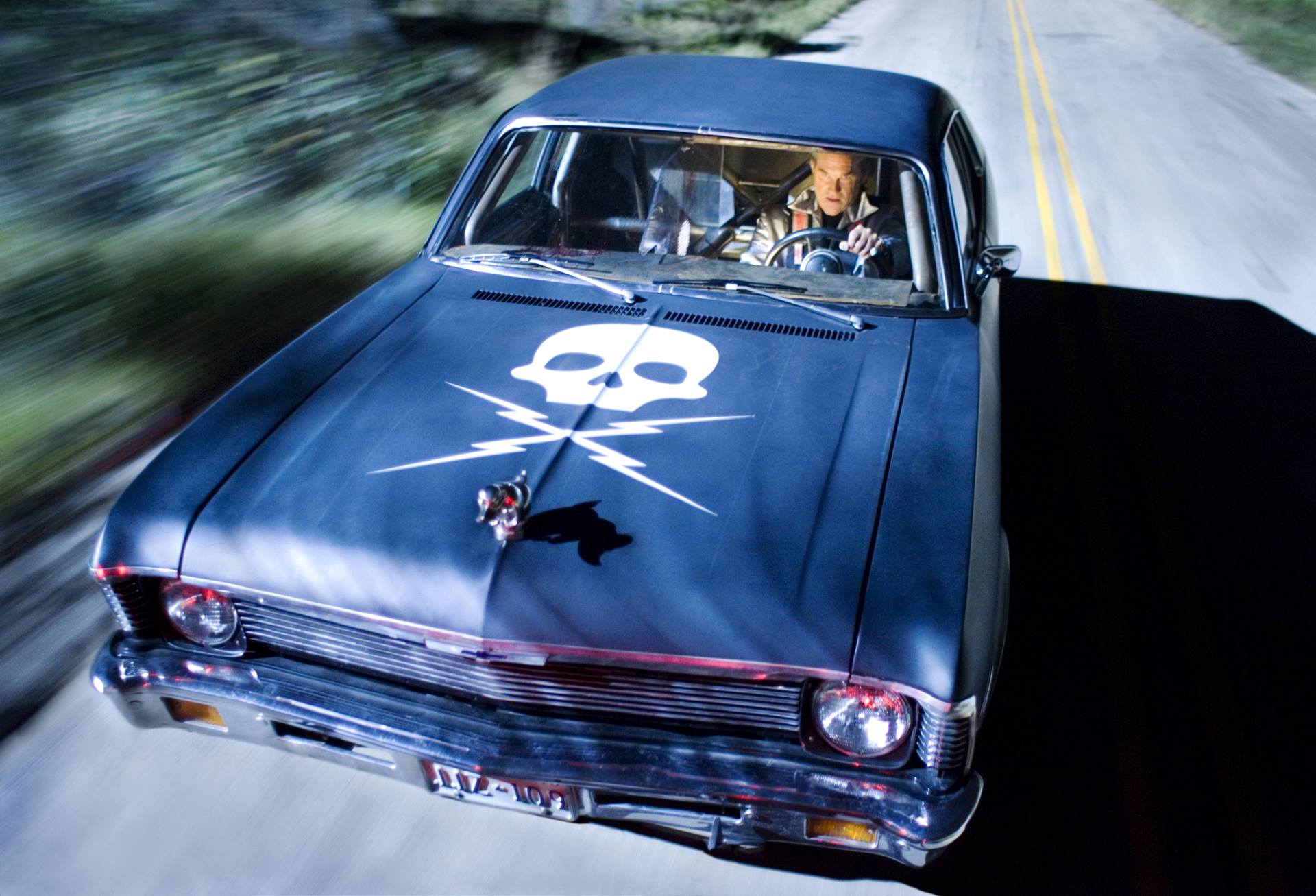 Stuntman Mike (Kurt Russell) in his 'death proof' car