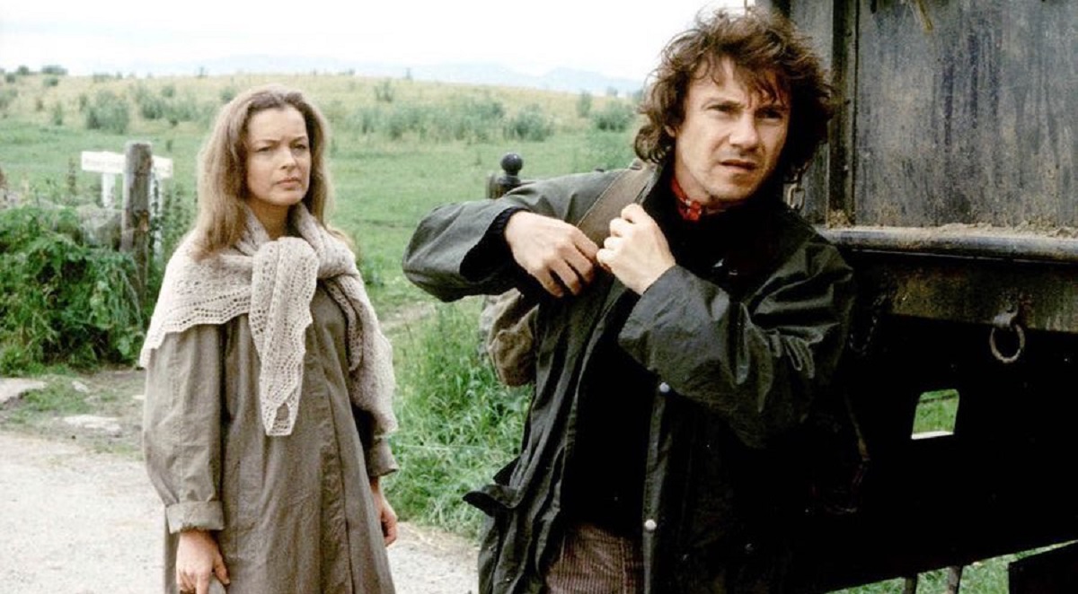 Katherine Mortenhoe (Romy Schneider) and Roddy (Harvey Keitel) in Deathwatch (1980)