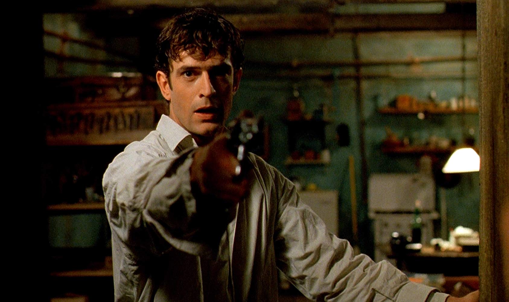 Rupert Everett as cemetery keeper Francesco Dellamorte in Dellamorte Dellamore (1994)