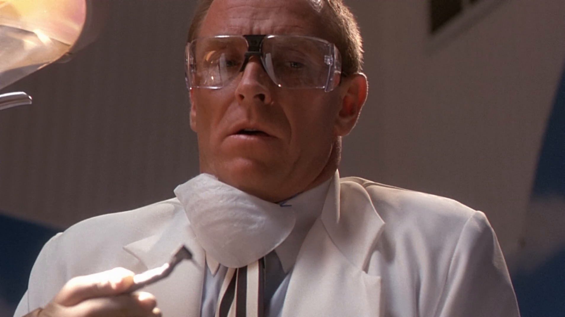 Corbin Bernsen as the psychopathic Dr Feinstone in The Dentist (1996)