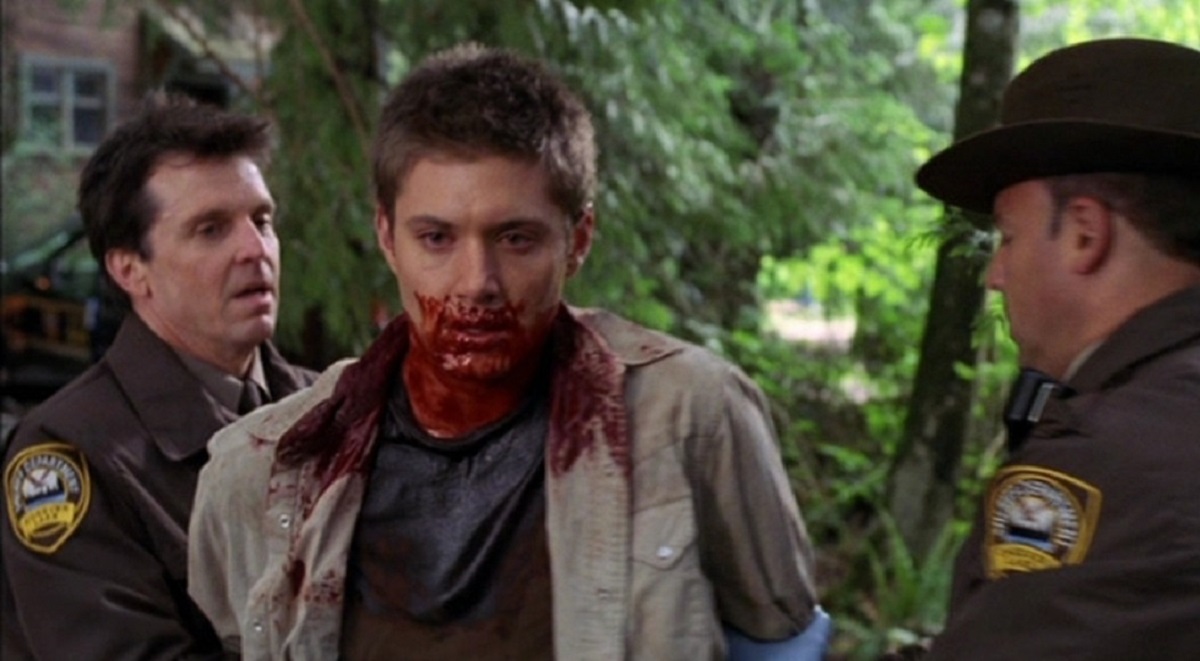 A possessed Jensen Ackles is arrested in Devour (2005)