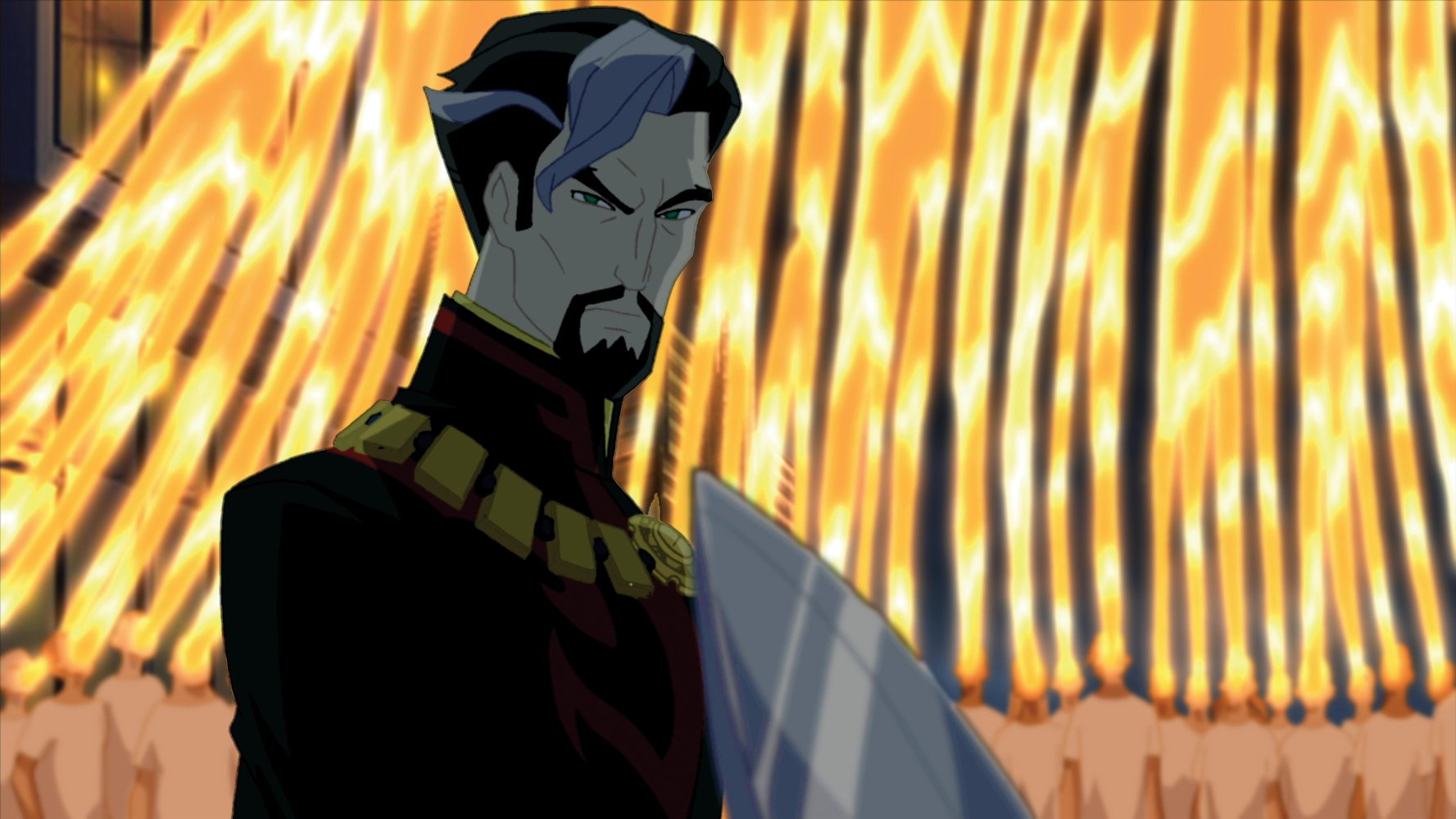 Doctor Strange, the Sorcerer Supreme (voiced by Bryce Johnson) in Doctor Strange (2007)