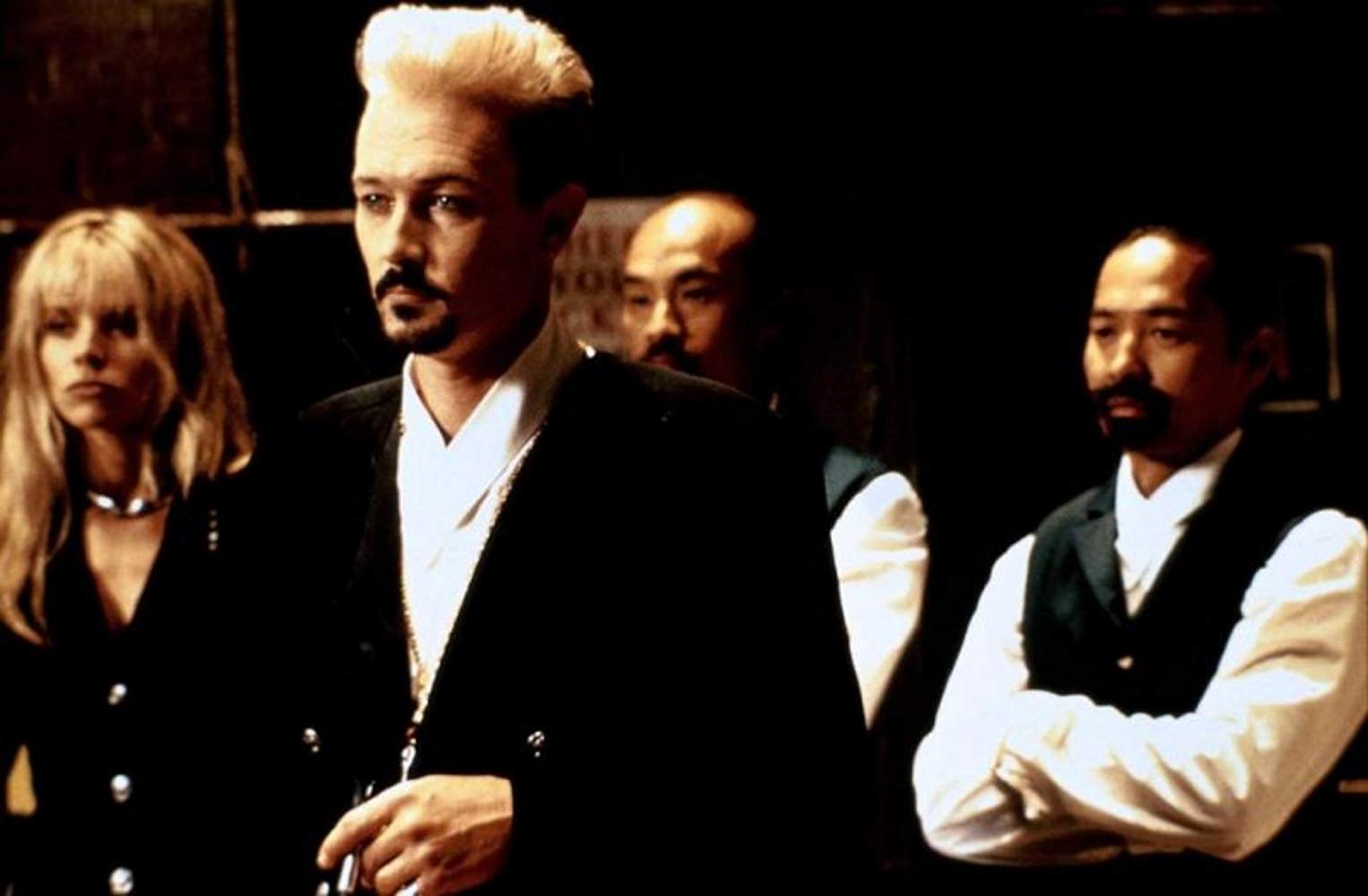 Robert Patrick, Kristina Malandro Wagner, Al Leong and Jeff Imadaa in Double Dragon (1994)