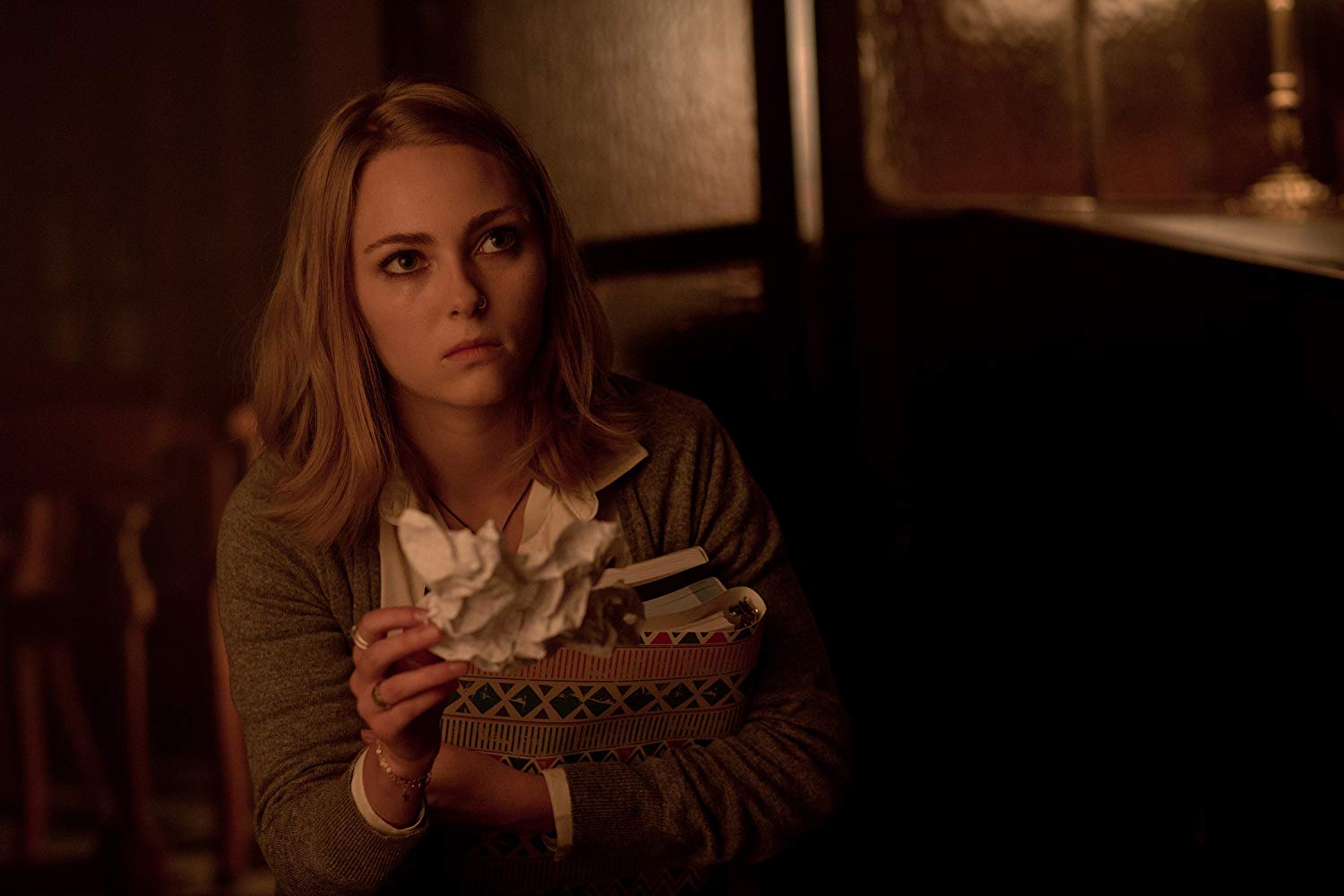 AnnaSophia Robb investigates mysterious happenings at the Blackwood School in Down a Dark Hall (2018)