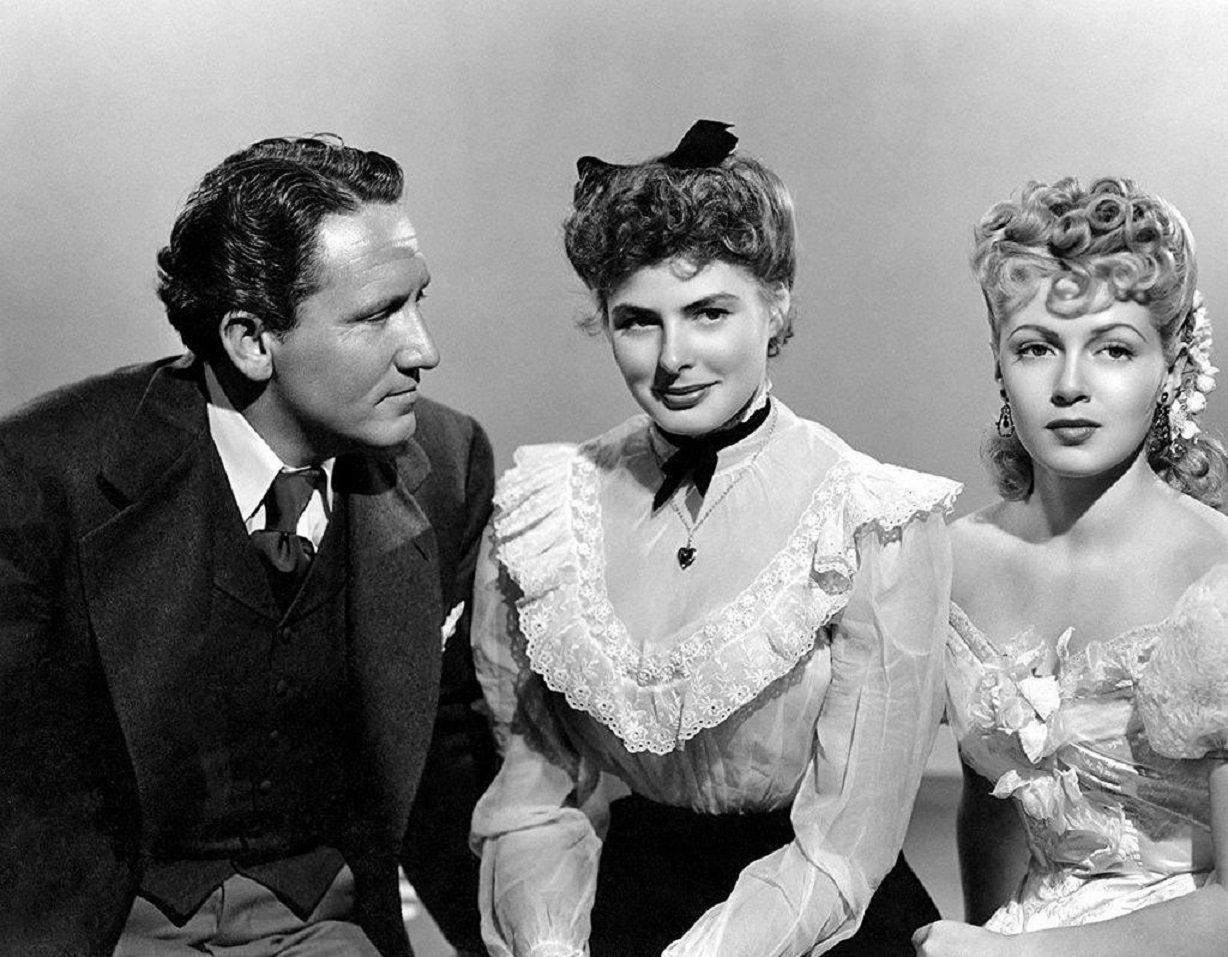 Spencer Tracy, Ingrid Bergman and fiancee Lana Turner