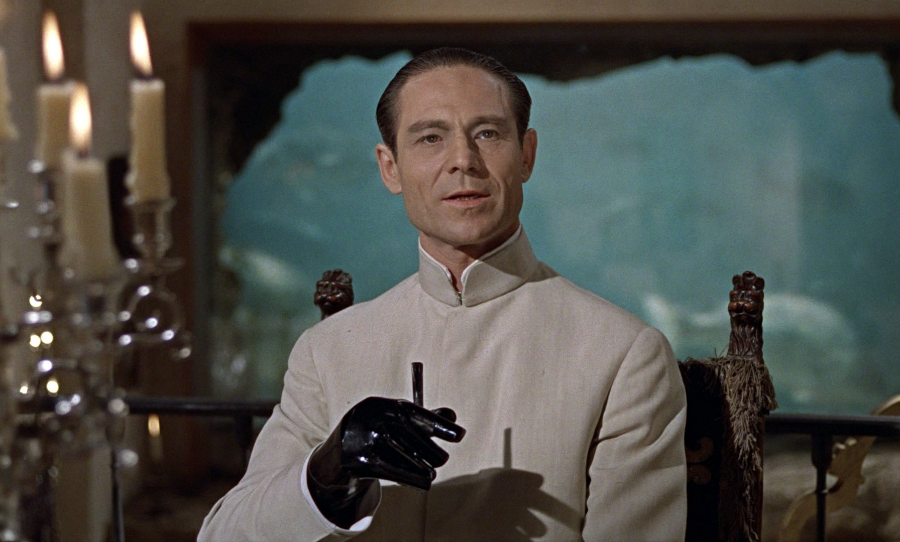 Joseph Wiseman as Dr No, the first of the Bond super-villains in Dr No (1962)