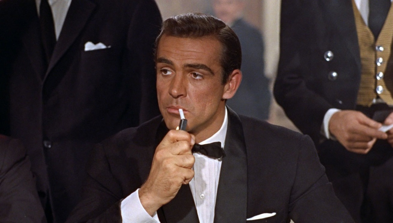 Sean Connery in his first appearance as James Bond in Dr No (1962)
