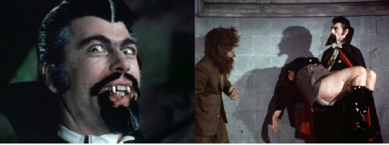 Vince Kelly as Dracula, Bill Whitton as Irving Jackalman in Dracula (The Dirty Old Man) (1969)