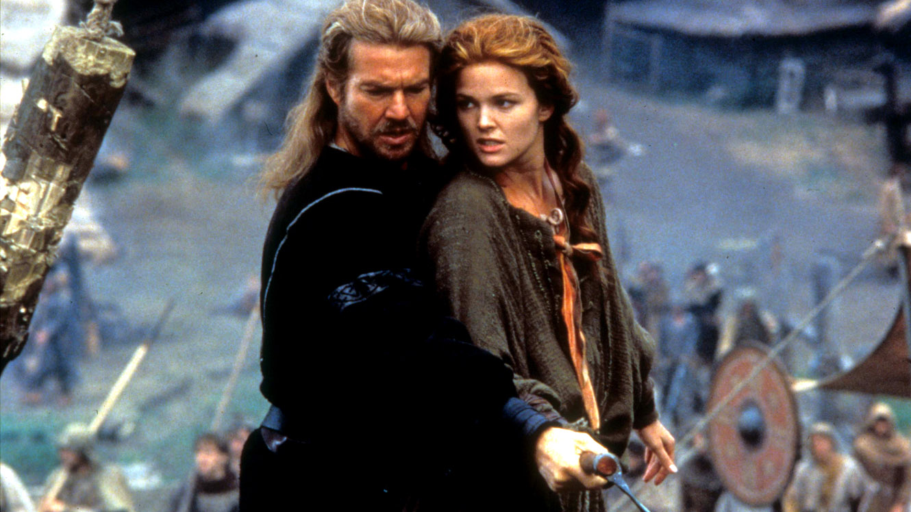 Dennis Quaid as the former knight Bowen and Dina Meyer as Kara in DragonHeart (1996)