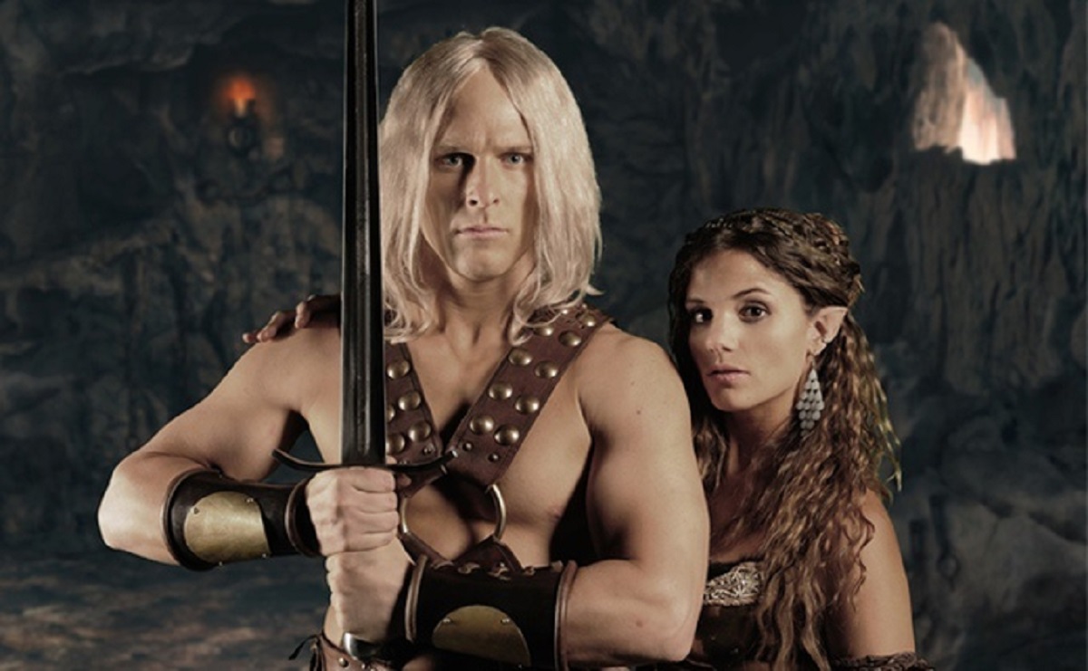 Camilan (Maclain Nelson) and the elf Larec (Clare Niederpruem) in Dudes and Dragons (2015)