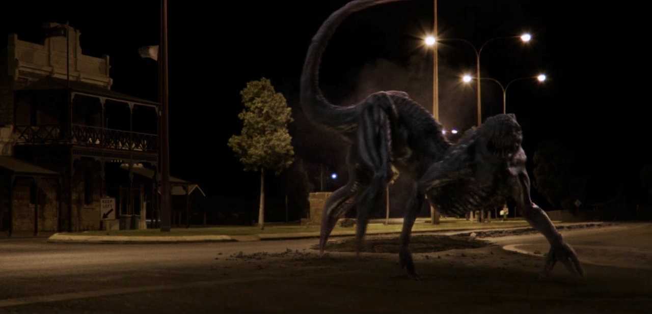 The alien monster in The Dustwalker (2019)