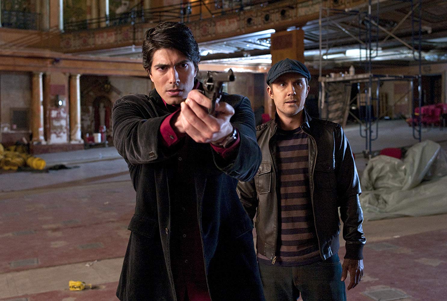 (l to r) Dylan Dog (Brandon Routh) and his zombified assistant Marcus Steckler (Sam Huntington) in Dylan Dog: Dead of Night (2010)